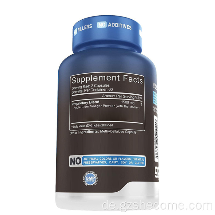 OEM Apfelessig -Gewichtsverlust Ketokapseln